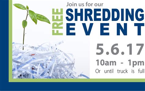 -- The Better Business Bureau is hosting its "Secure Your ID Day" <b>shredding</b> <b>event</b> in Glen Allen this Saturday. . Free paper shredding events tucson 2023